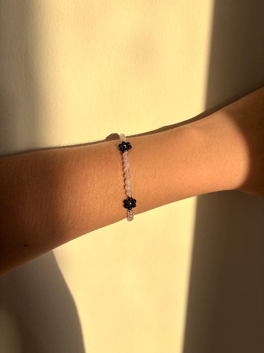 Lavender Night - Amethyst, Blue Goldstone, 18k Gold Filled Beads Bracelet