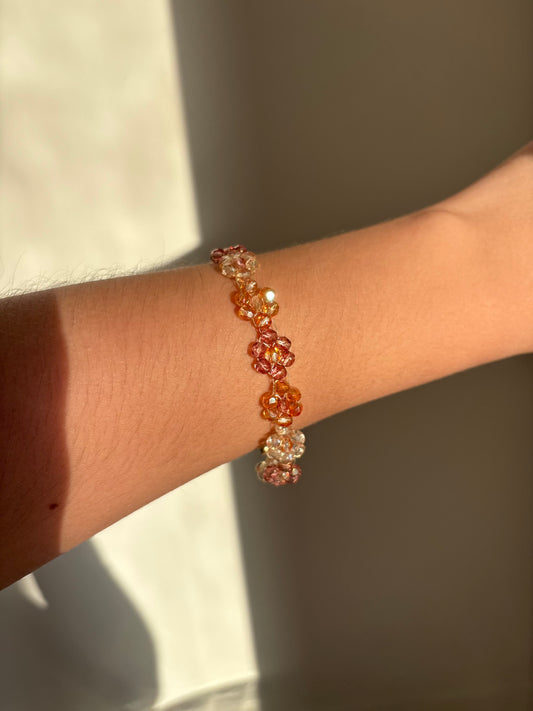 Autumn Bloom - Czech Glass Beads Bracelet